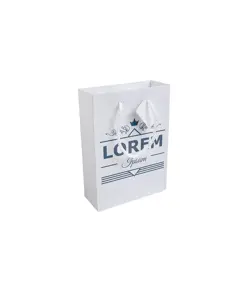 Shopper con soffietto in carta laminata 157 g/m2 con rinforzo alla base Handle