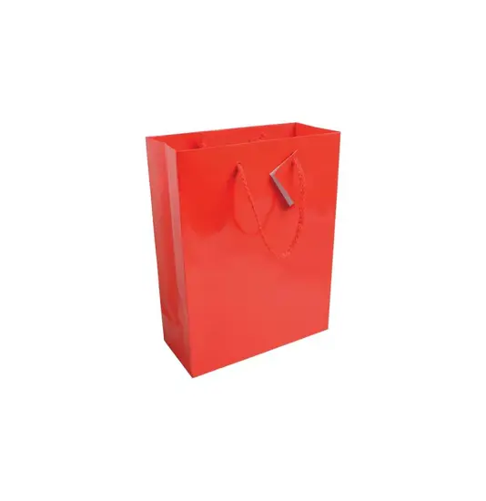 Shopper con soffietto in carta laminata 157 g/m2 con rinforzo alla base Handle