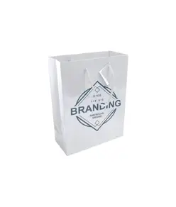 Shopper con soffietto in carta laminata 157 g/m2 con rinforzo alla base Handle