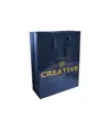Shopper con soffietto in carta laminata 157 g/m2 con rinforzo alla base Handle