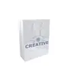 Shopper con soffietto in carta laminata 157 g/m2 con rinforzo alla base Handle