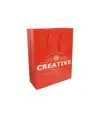Shopper con soffietto in carta laminata 157 g/m2 con rinforzo alla base Handle