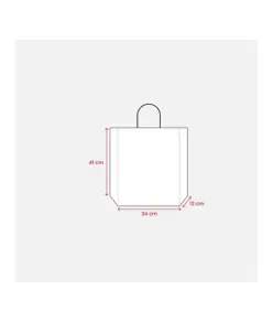 Shopper con soffietto in carta laminata 157 g/m2 con rinforzo alla base Handle