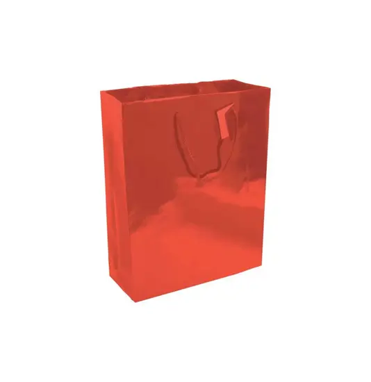 Shopper con soffietto in carta laminata 157 g/m2 con rinforzo alla base Handle