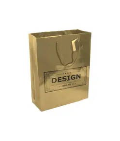 Shopper con soffietto in carta laminata 157 g/m2 con rinforzo alla base Handle