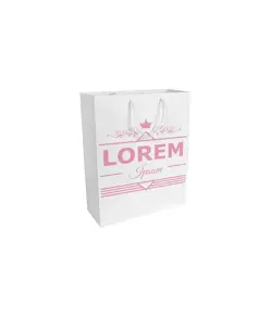 Shopper con soffietto in carta laminata opaca 157 g/m2 con rinforzo alla base Handle