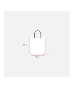 Shopper con soffietto in carta laminata opaca 157 g/m2 con rinforzo alla base Handle