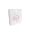 Shopper con soffietto in carta laminata opaca 157 g/m2 con rinforzo alla base Handle