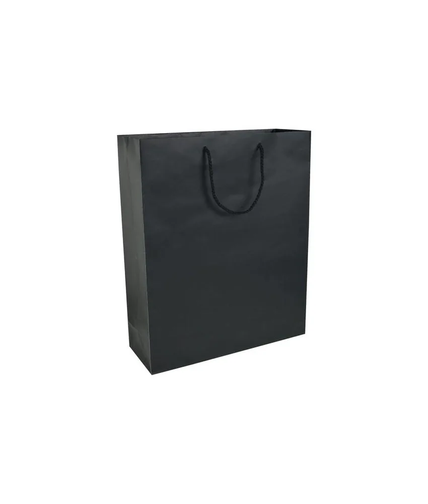 25 pezzi Shopper con soffietto in carta laminata opaca 157 g/m2 con rinforzo alla base Handle