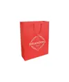 Shopper con soffietto in carta laminata opaca 157 g/m2 con rinforzo alla base Handle