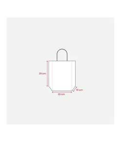 Shopper con soffietto in carta laminata opaca 157 g/m2 con rinforzo alla base Handle