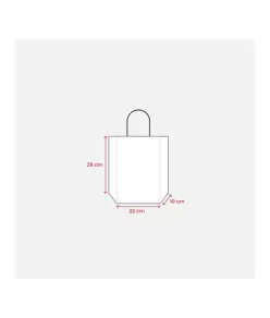 Shopper con soffietto in carta laminata opaca 157 g/m2 con rinforzo alla base Handle