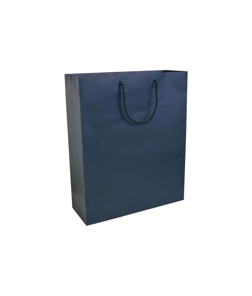 25 pezzi Shopper con soffietto in carta laminata opaca 157 g/m2 con rinforzo alla base Handle