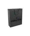 Shopper con soffietto in carta laminata opaca 157 g/m2 con rinforzo alla base Handle