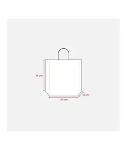 Shopper con soffietto in carta laminata opaca 157 g/m2 con rinforzo alla base Handle