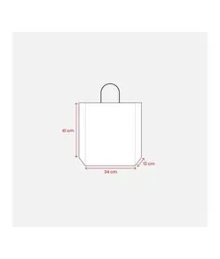 Shopper con soffietto in carta laminata opaca 157 g/m2 con rinforzo alla base Handle