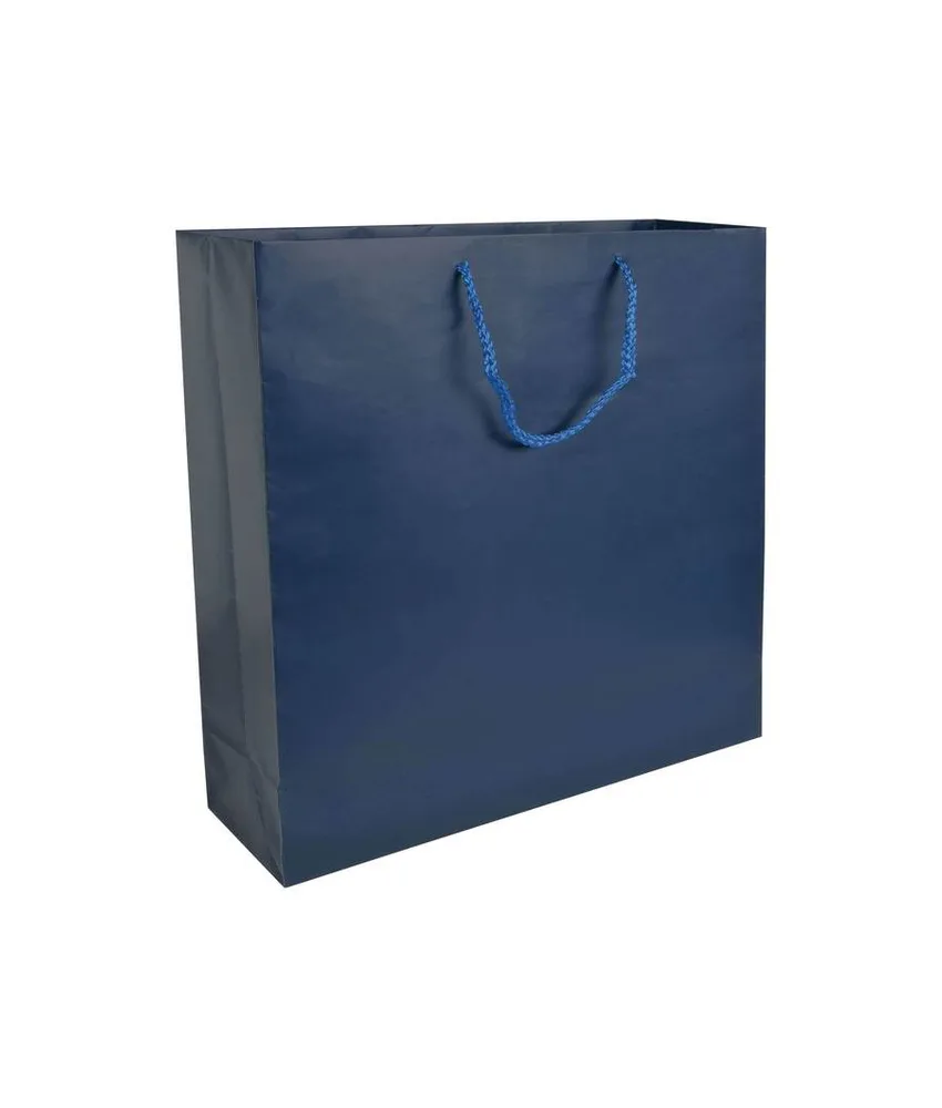 25 pezzi Shopper con soffietto in carta laminata opaca 157 g/m2 con rinforzo alla base Handle