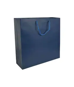 Shopper con soffietto in carta laminata opaca 157 g/m2 con rinforzo alla base Handle