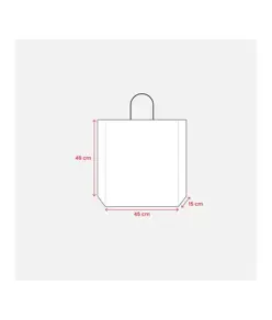 Shopper con soffietto in carta laminata opaca 157 g/m2 con rinforzo alla base Handle