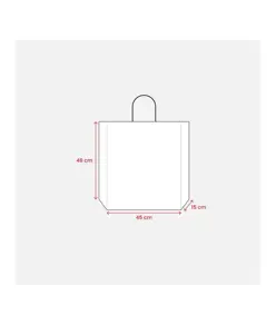 Shopper con soffietto in carta laminata opaca 157 g/m2 con rinforzo alla base Handle
