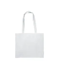 Shopper con soffietto in cotone 200 g/m2, manici lunghi Handle