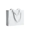 Shopper con soffietto in cotone 200 g/m2, manici lunghi Handle