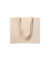 Shopper con soffietto in cotone 200 g/m2, manici lunghi Handle
