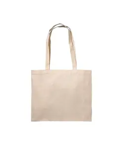 Shopper con soffietto in cotone 200 g/m2, manici lunghi Handle