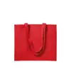 Shopper con soffietto in cotone 200 g/m2, manici lunghi Handle
