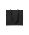 Shopper con soffietto in cotone 200 g/m2, manici lunghi Handle