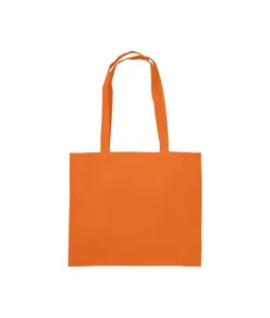 Shopper con soffietto in cotone 200 g/m2, manici lunghi Handle