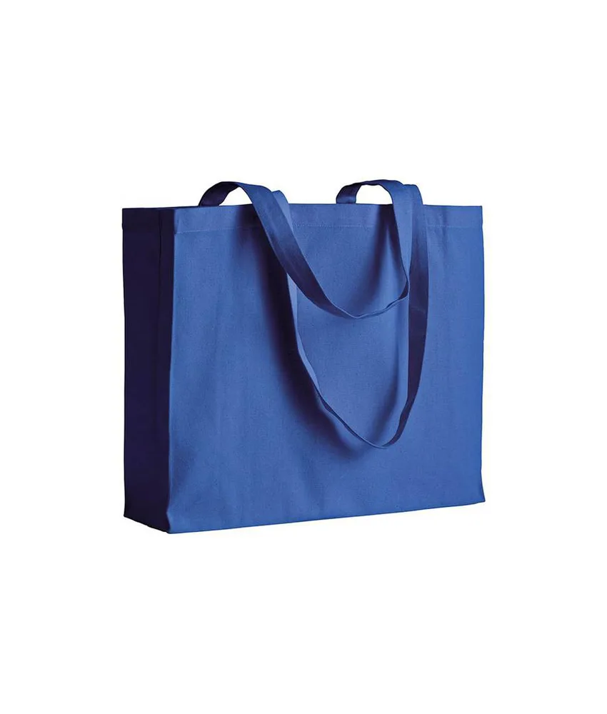 20 pezzi Shopper con soffietto in cotone 200 g/m2, manici lunghi Handle
