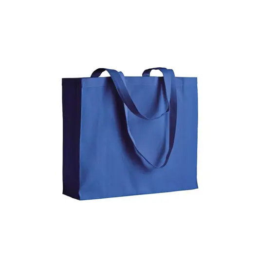 Shopper con soffietto in cotone 200 g/m2, manici lunghi Handle