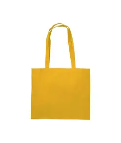 Shopper con soffietto in cotone 200 g/m2, manici lunghi Handle