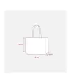 Shopper con soffietto in cotone 200 g/m2, manici lunghi Handle
