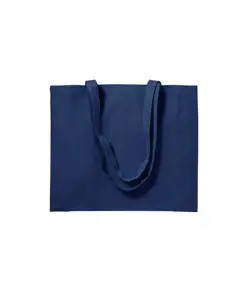 Shopper con soffietto in cotone 200 g/m2, manici lunghi Handle