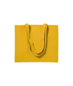 Shopper con soffietto in cotone 200 g/m2, manici lunghi Handle