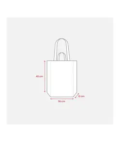 Shopper con soffietto in cotone  220 g/m2, con doppi manici Handle