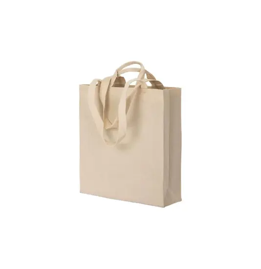 Shopper con soffietto in cotone  220 g/m2, con doppi manici Handle
