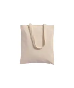 Shopper con soffietto in cotone 220 g/m2, manici lunghi Handle