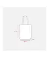 Shopper con soffietto in cotone 220 g/m2, manici lunghi Handle