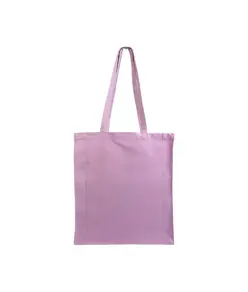 Shopper con soffietto in cotone 220 g/m2, manici lunghi Handle