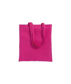 Shopper con soffietto in cotone 220 g/m2, manici lunghi Handle