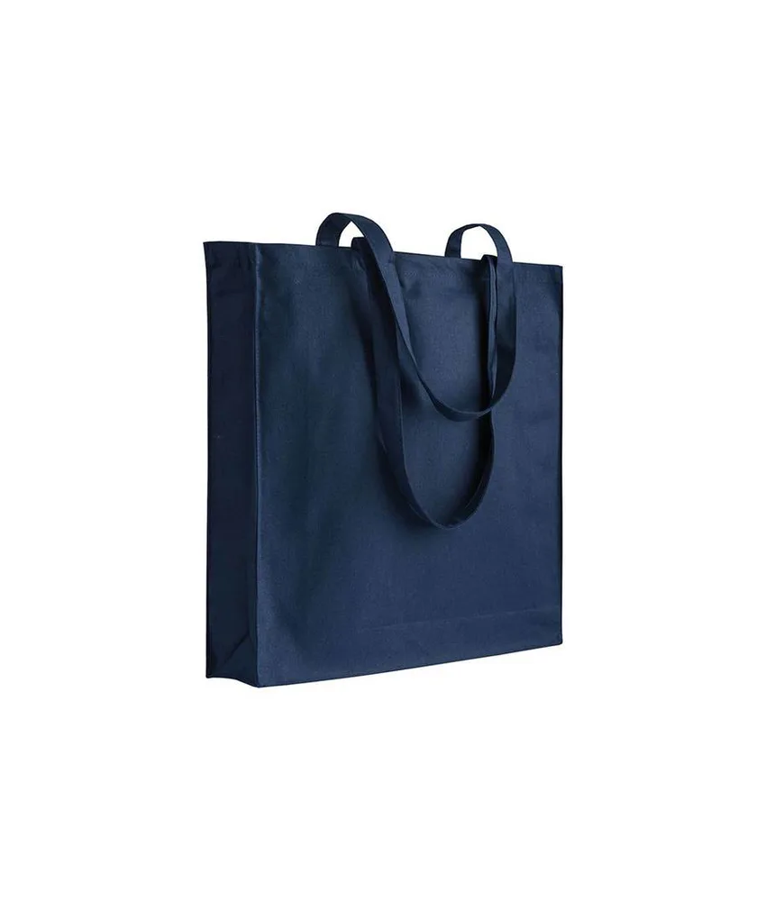 20 pezzi Shopper con soffietto in cotone 220 g/m2, manici lunghi Handle