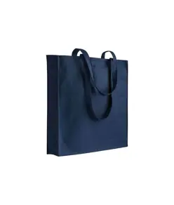 Shopper con soffietto in cotone 220 g/m2, manici lunghi Handle