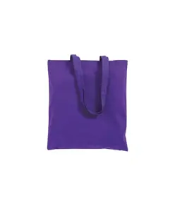 Shopper con soffietto in cotone 220 g/m2, manici lunghi Handle
