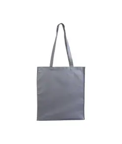 Shopper con soffietto in cotone 220 g/m2, manici lunghi Handle