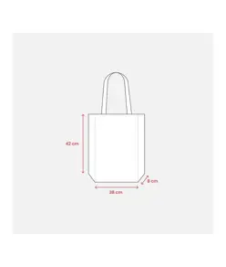 Shopper con soffietto in cotone 220 g/m2, manici lunghi Handle