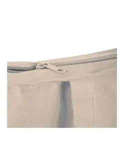 Shopper con soffietto in cotone 250 g/m2, manici lunghi e chiusura con zip