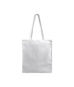 Shopper con soffietto in cotone 250 g/m2, manici lunghi e chiusura con zip Handle